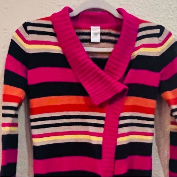 Gymboree Sweater Fashionable Fox Line Wrap Girls Sz M (7/8) Multicolor Stripes - Picture 3 of 8